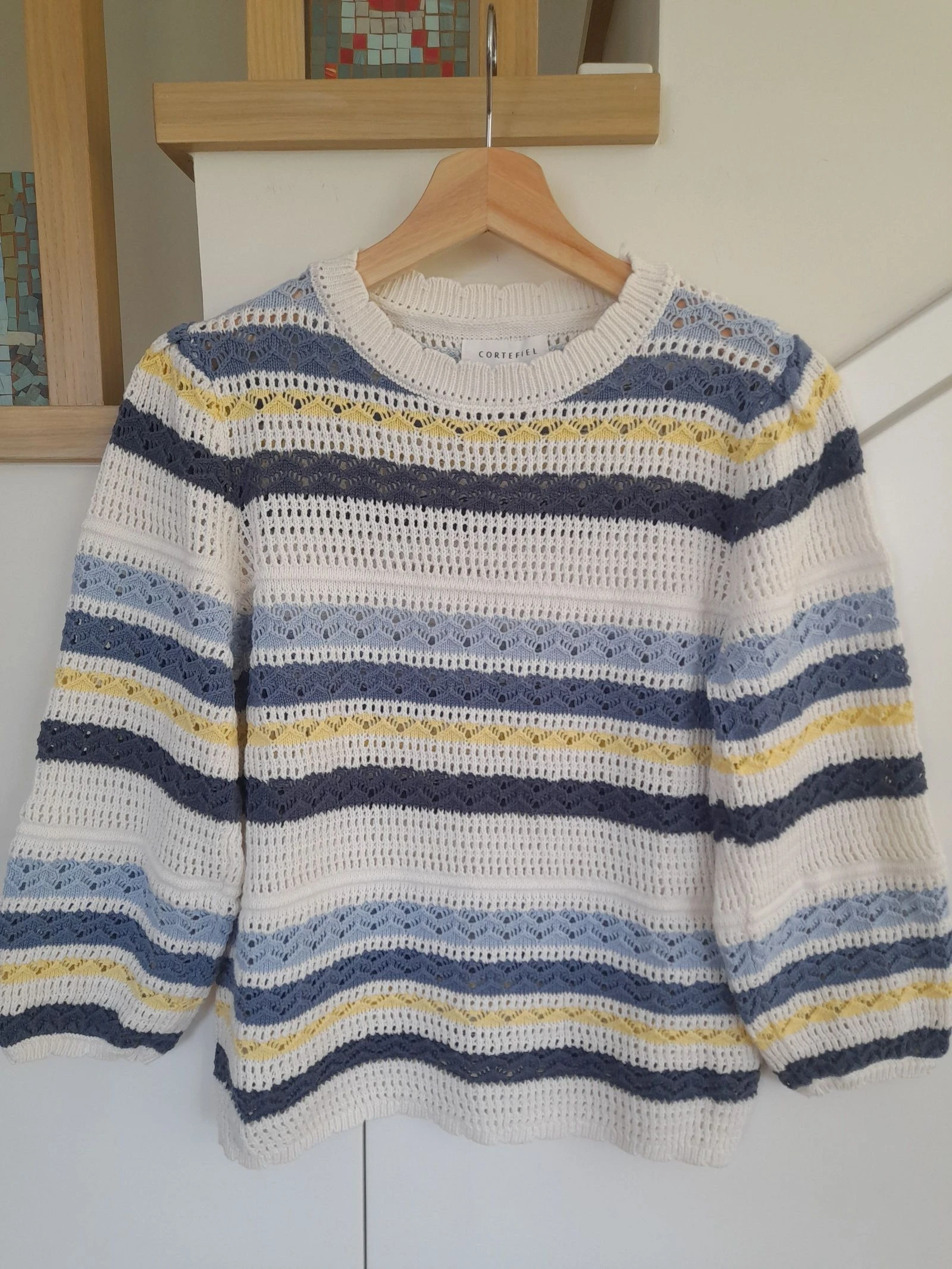 Camisola de Malha Cortefiel Riscas S 💙 